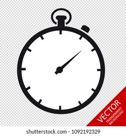 Stopwatch - Vector Illustration - Isolated On Transparent Background