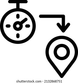 ilustración vectorial de cronómetro aislada en un fondo transparente. iconos vectoriales de trazo para el concepto o gráficos web.