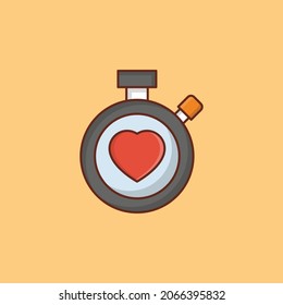 stopwatch Vector illustration on a transparent background. Premium quality symbols.Vector line flat color icon for concept and graphic design.