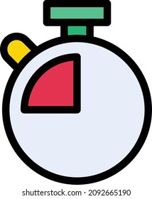 stopwatch Vector illustration on a transparent background. Premium quality symbols. Stroke vector icon for concept and graphic design.