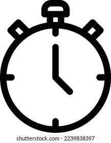stopwatch Vector illustration on a transparent background. Premium quality symmbols. Thin line vector icons for concept and graphic design.