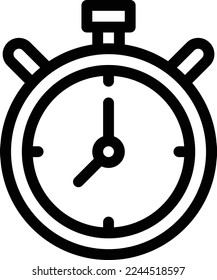 stopwatch  Vector illustration on a transparent background. Premium quality symmbols. Thin line vector icons for concept and graphic design. 
