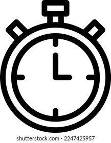 stopwatch  Vector illustration on a transparent background. Premium quality symmbols. Thin line vector icons for concept and graphic design.
