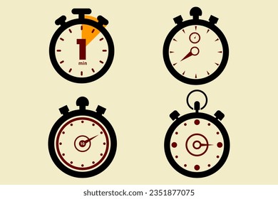 Stoppuhr, Vektorgrafik, Stoppuhr-Stoppuhr-Timer-Symbol