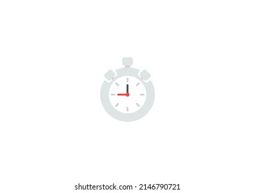 Stopwatch Vector Isolated Emoticon. Stopwatch Icon