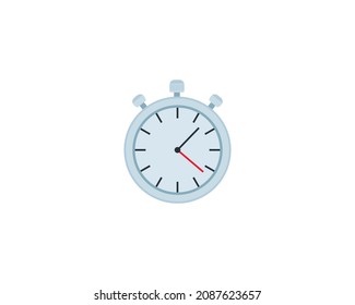 Stopwatch vector isolated icon. Emoji illustration. Timer vector emoticon