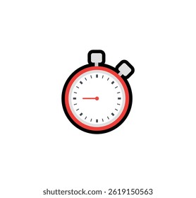 Stopwatch vector isolated icon. Emoji illustration. Timer vector emoticon