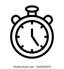 Stopwatch Vector Line Icon Design