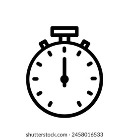 stopwatch Vector Line Icon Design