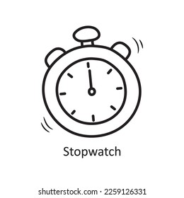 Stopwatch vector outline Icon Design illustration. Olympic Symbol on White background EPS 10 File