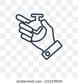 Stopwatch vector outline icon isolated on transparent background, high quality linear Stopwatch transparency concept can be used web and mobile