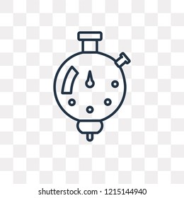 Stopwatch vector outline icon isolated on transparent background, high quality linear Stopwatch transparency concept can be used web and mobile