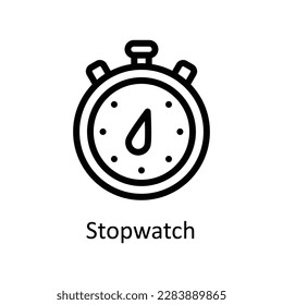 Stopwatch Vector   outline Icons. Simple stock illustration stock