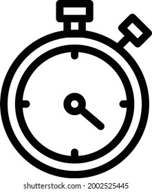 stopwatch vector thin line icon