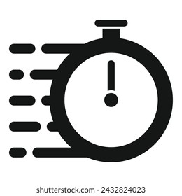 Stopwatch velocity speed icon simple vector. Labor velocity. Effective plan work