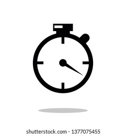 stopwatch web black icon isolated on white background. vector illustration - Shutterstock ID 1377075455