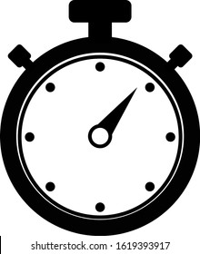 icono negro de la web stopwatch aislado en fondo blanco. ilustración vectorial plana