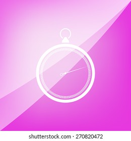 stopwatch web black icon isolated on white background. vector illustration