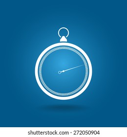 stopwatch web black icon isolated on white background. vector illustration