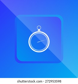 stopwatch web black icon isolated on white background. vector illustration
