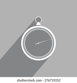 stopwatch web black icon isolated on white background. vector illustration