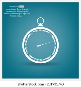 stopwatch web black icon isolated on white background. vector illustration