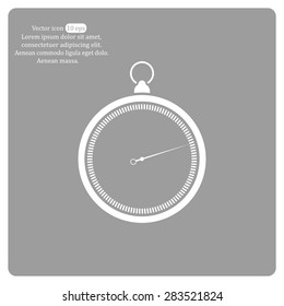 stopwatch web black icon isolated on white background. vector illustration
