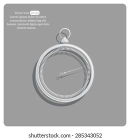 stopwatch web black icon isolated on white background. vector illustration