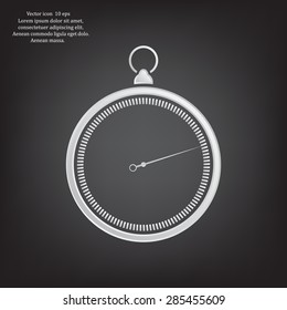 stopwatch web black icon isolated on white background. vector illustration
