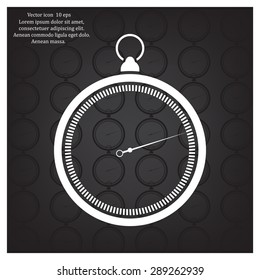 stopwatch web black icon isolated on white background. vector illustration