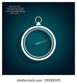 stopwatch web black icon isolated on white background. vector illustration