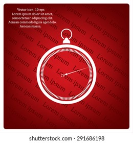 stopwatch web black icon isolated on white background. vector illustration