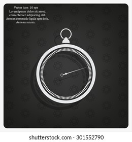 stopwatch web black icon isolated on white background. vector illustration