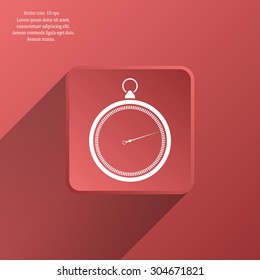 stopwatch web black icon isolated on white background. vector illustration