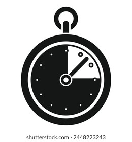 Stopwatch work skill icon simple vector. Coping skills. Learning interaction