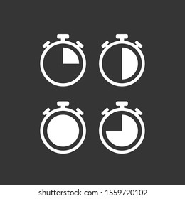 Stopwatches icons set. Vector illustration