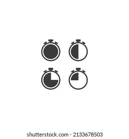 Stopwatches Icons Set Vector Illustration Stock Vector Royalty Free Shutterstock