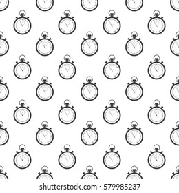 Stopwatches pattern. Vector repeating pattern of stopwatches.