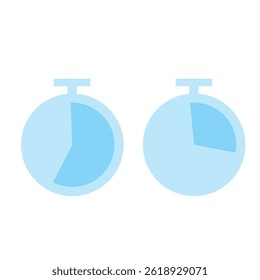 Stopwatches with varying time progress.