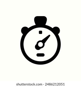 stopwatchicon, isolated glyph icon theme seo