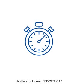 Stopwatch,timer line icon concept. Stopwatch,timer flat  vector symbol, sign, outline illustration.