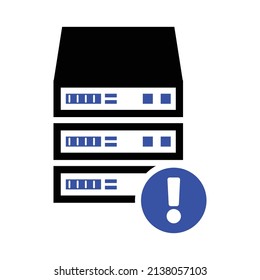 Ilustraciones de vectores de iconos de alerta de almacenamiento