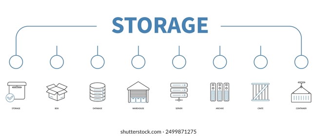 storage banner web icon vector illustration concept