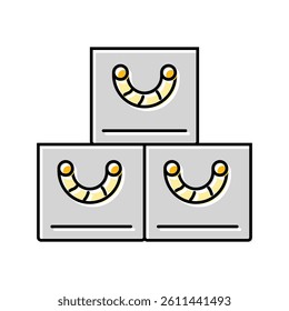 storage basket bedroom interior color icon vector. storage basket bedroom interior sign. isolated symbol illustration