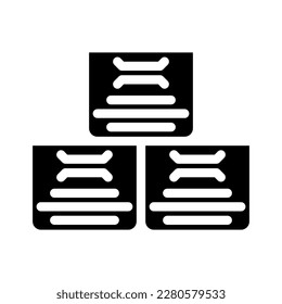 storage basket bedroom interior glyph icon vector. storage basket bedroom interior sign. isolated symbol illustration