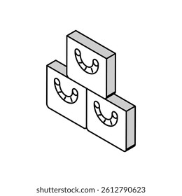 storage basket bedroom interior isometric icon vector. storage basket bedroom interior sign. isolated symbol illustration