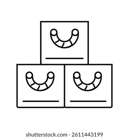 storage basket bedroom interior line icon vector. storage basket bedroom interior sign. isolated contour symbol black illustration