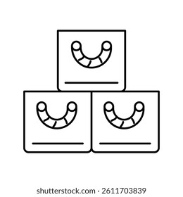 storage basket bedroom interior line icon vector. storage basket bedroom interior sign. isolated contour symbol black illustration