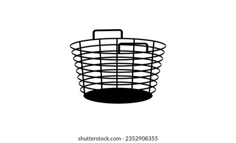 Storage Basket silhouette, high quality vector