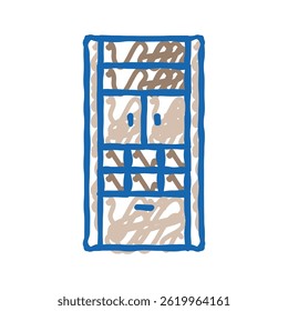 storage bathroom interior doodle icon sketch vector. storage bathroom interior sign. isolated symbol illustration